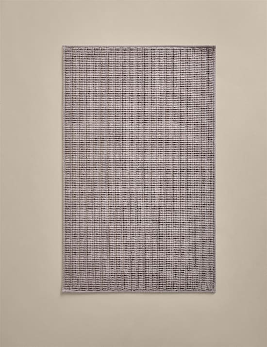 Pure Cotton Ribbed Woven Bath Mat