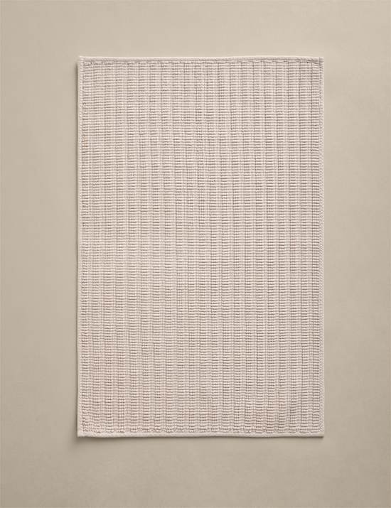 Pure Cotton Ribbed Woven Bath Mat