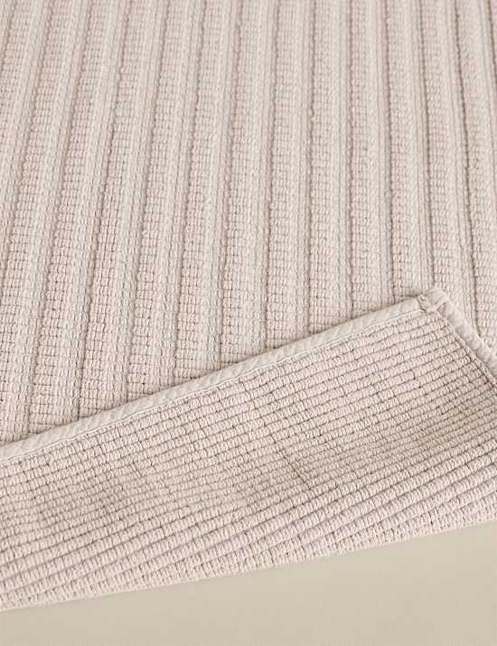 Pure Cotton Ribbed Woven Bath Mat