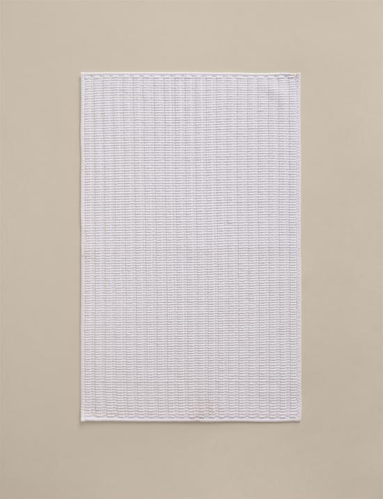 Pure Cotton Ribbed Woven Bath Mat
