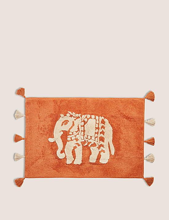 Priya Pure Cotton Elephant Bath Mat