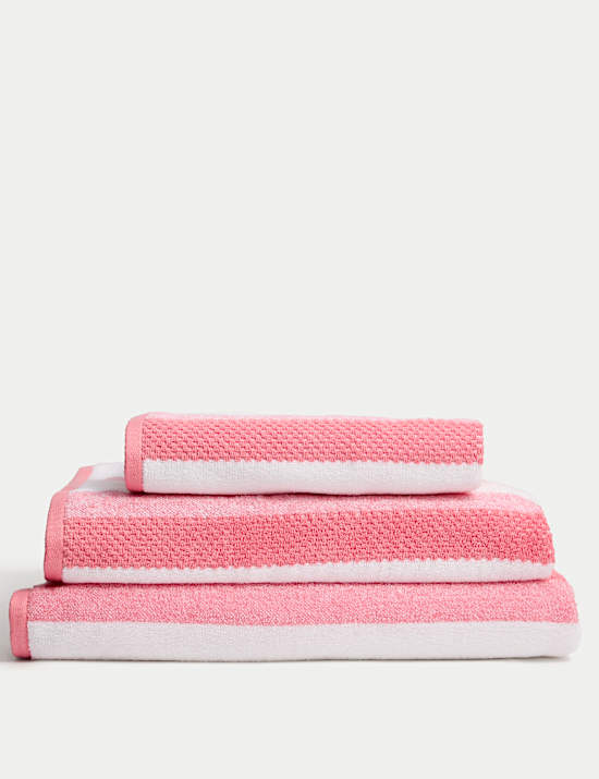 Pure Cotton Striped Textured Towel