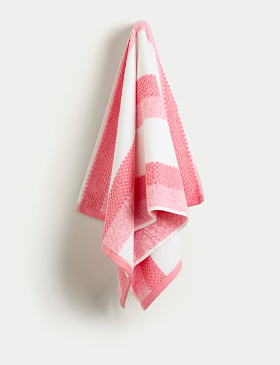 Pure Cotton Striped Textured Towel