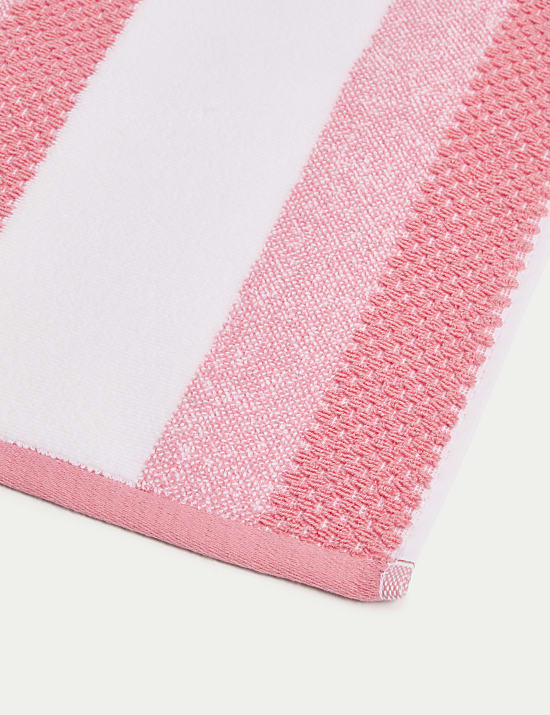 Pure Cotton Striped Textured Towel