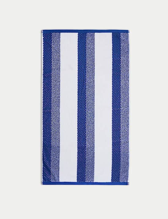 Handdoek van zuiver katoen met strepen en structuur