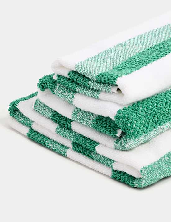 Pure Cotton Striped Textured Towel