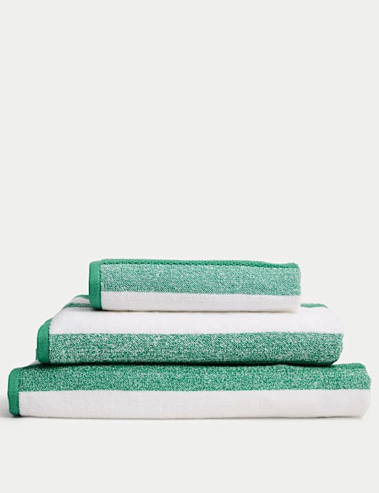 Pure Cotton Striped Textured Towel