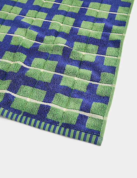 Pure Cotton Checked Towel