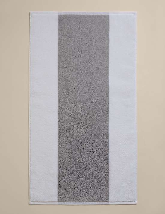 Serviette en coton turc &agrave; bande centrale