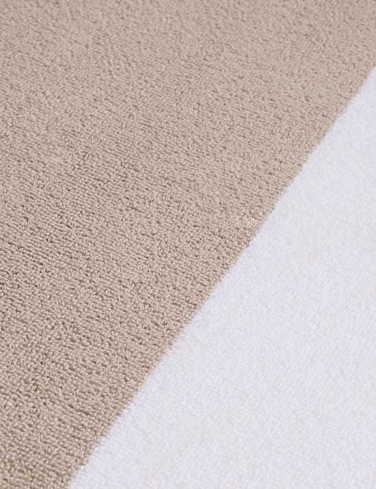 Pure Cotton Central Band Bath Mat