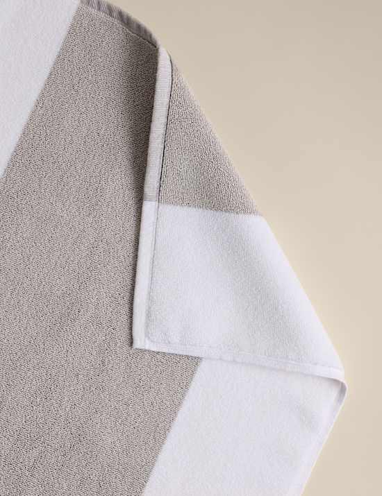 Tapis de bain 100 % coton &agrave; bande centrale