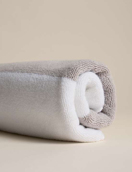 Tapis de bain 100 % coton &agrave; bande centrale