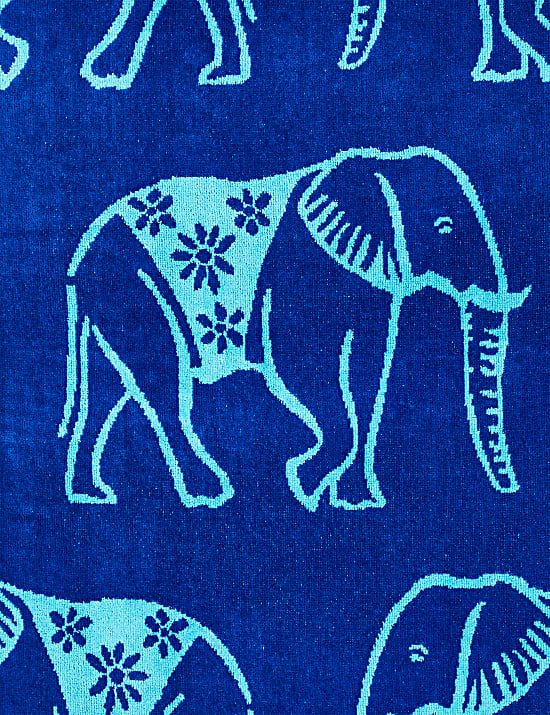 Pure Cotton Elephant Beach Towel