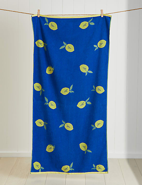Pure Cotton Lemon Beach Towel
