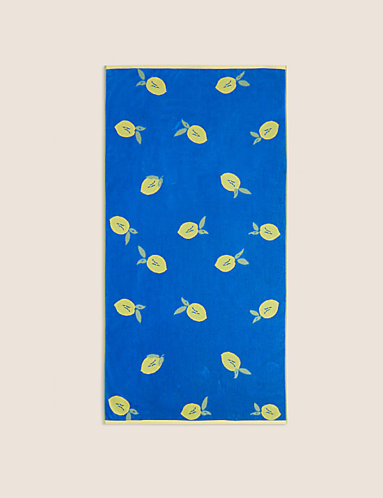 Pure Cotton Lemon Beach Towel