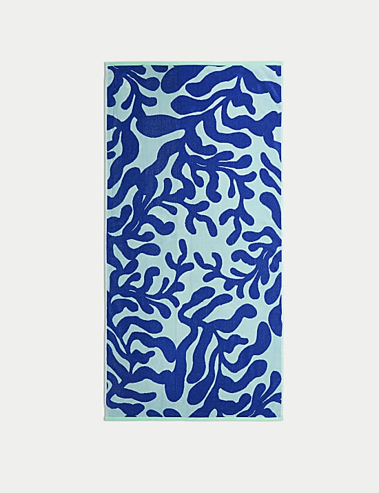 Pure Cotton Coral Beach Towel