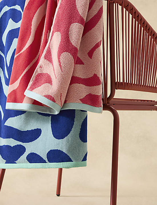 Pure Cotton Coral Beach Towel