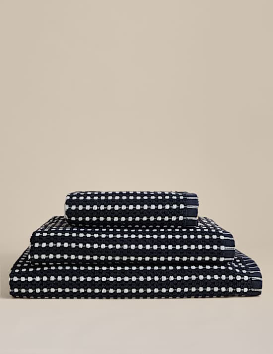 Pure Cotton Spotty Striped Towel
