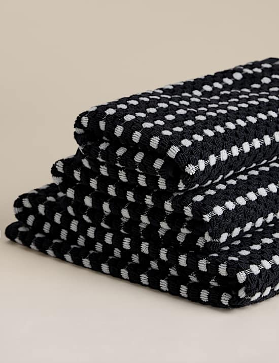 Pure Cotton Spotty Striped Towel