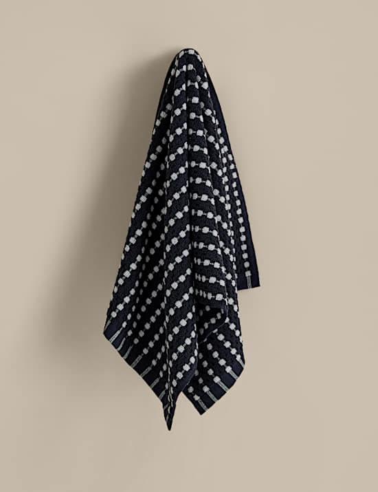 Pure Cotton Spotty Striped Towel