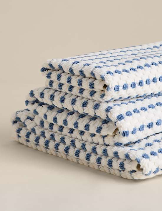 Pure Cotton Spotty Striped Towel