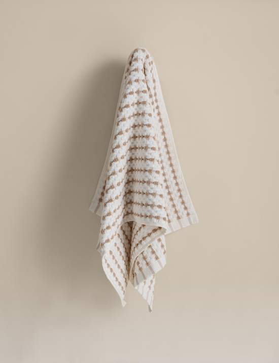 Pure Cotton Spotty Striped Towel