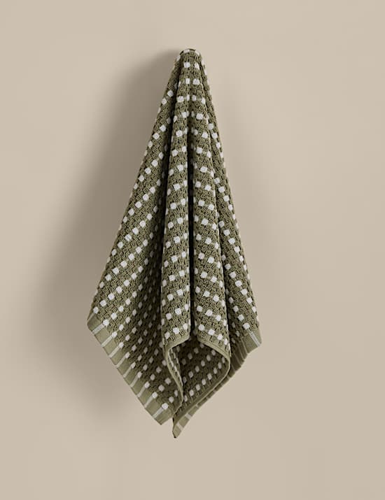 Pure Cotton Spotty Striped Towel