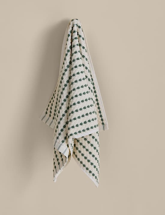 Pure Cotton Spotty Striped Towel