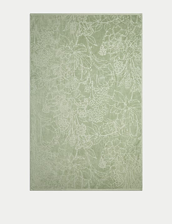 Pure Cotton Linear Floral Towel