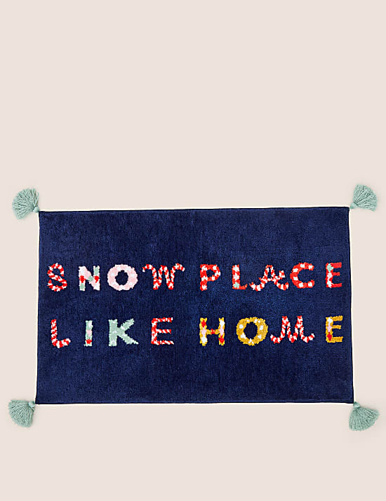 Χαλάκι μπάνιου με σλόγκαν Snow Place Like Home