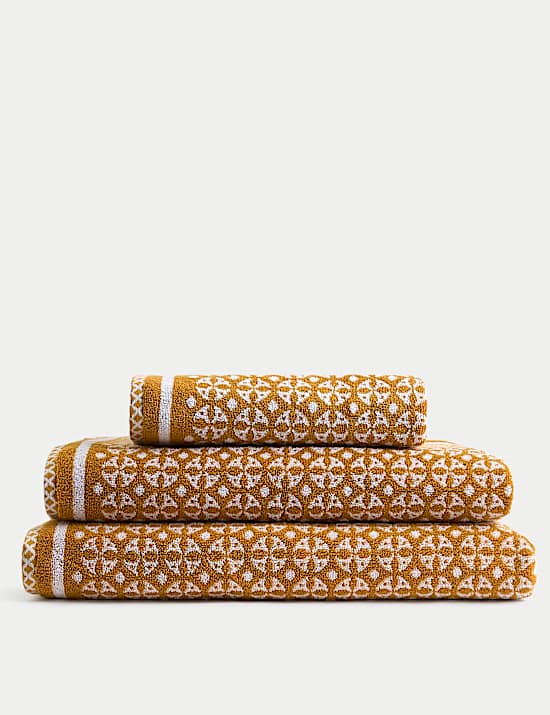 Pure Cotton Geometric Circle Towel