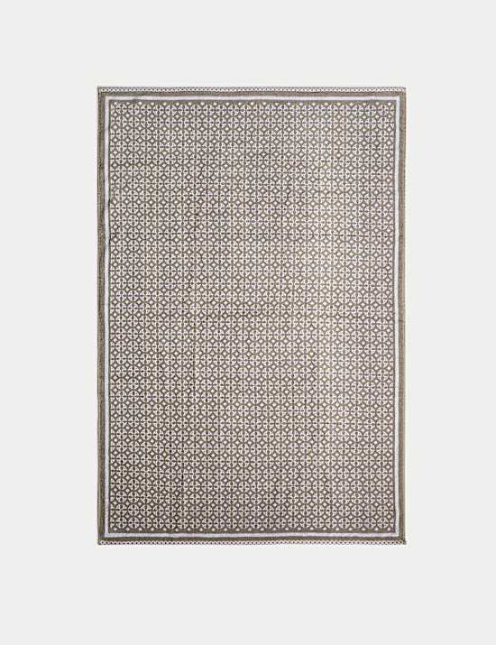 Toalla 100 % algod&oacute;n con dise&ntilde;o de c&iacute;rculos geom&eacute;tricos