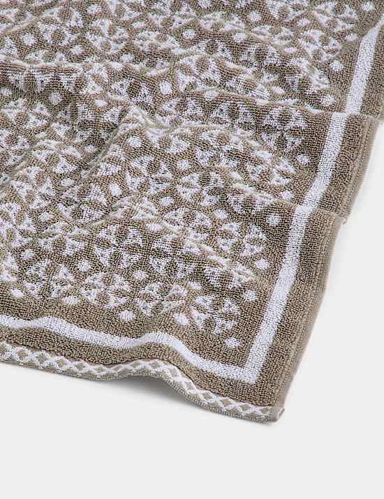 Toalla 100 % algod&oacute;n con dise&ntilde;o de c&iacute;rculos geom&eacute;tricos