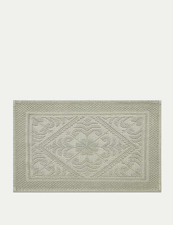 Pure Cotton Damask Bath Mat