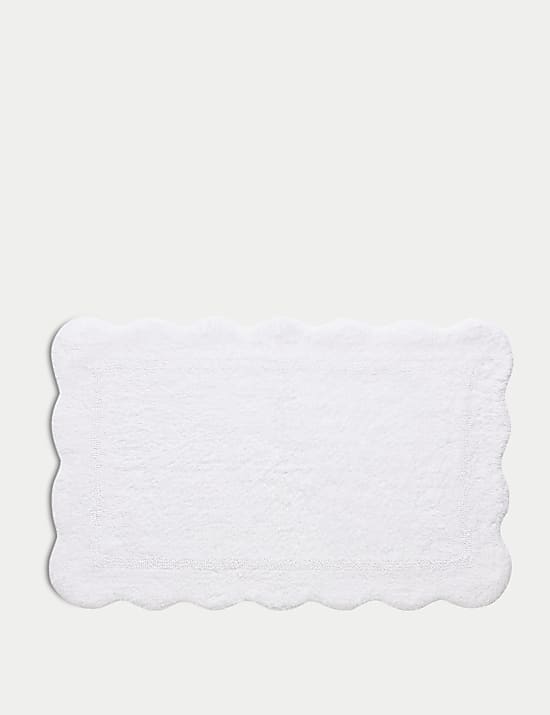 Alfombrilla para baño 100% algodón festoneada