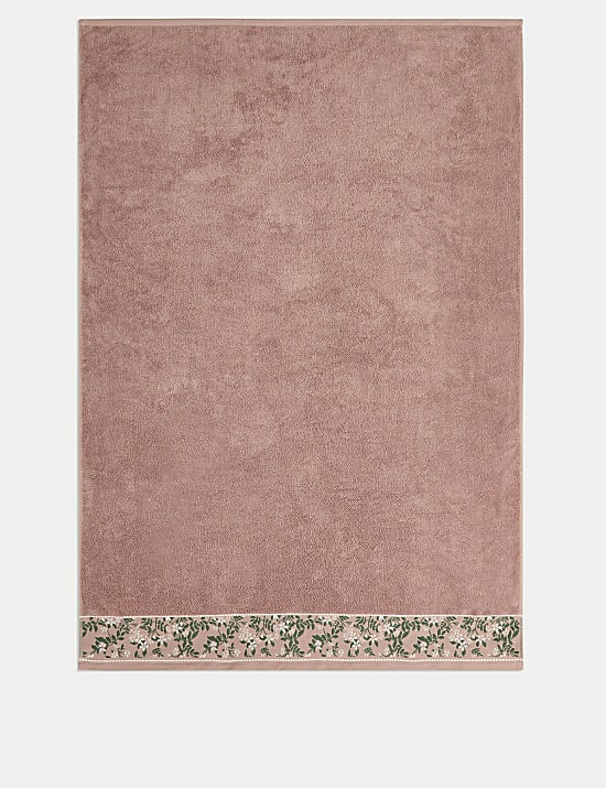 Toalla floral tejida 100% algod&oacute;n
