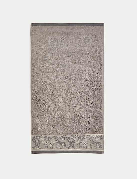 Pure Cotton Woven Floral Towel