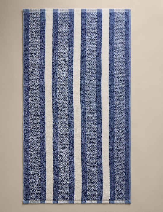 Pure Cotton Marl Striped Towel