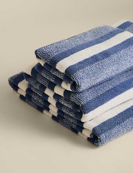 Pure Cotton Marl Striped Towel