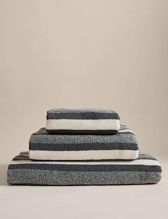 Pure Cotton Marl Striped Towel