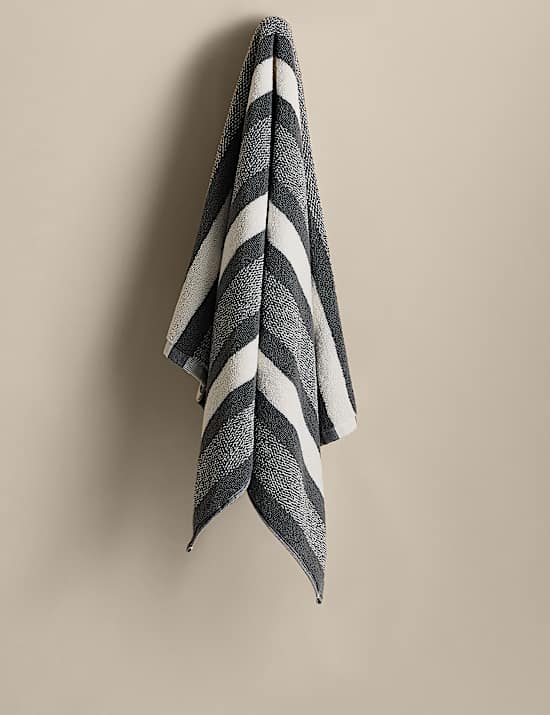 Pure Cotton Marl Striped Towel