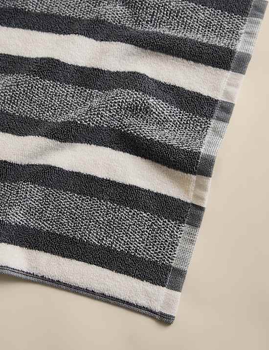 Pure Cotton Marl Striped Towel