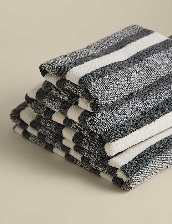 Pure Cotton Marl Striped Towel