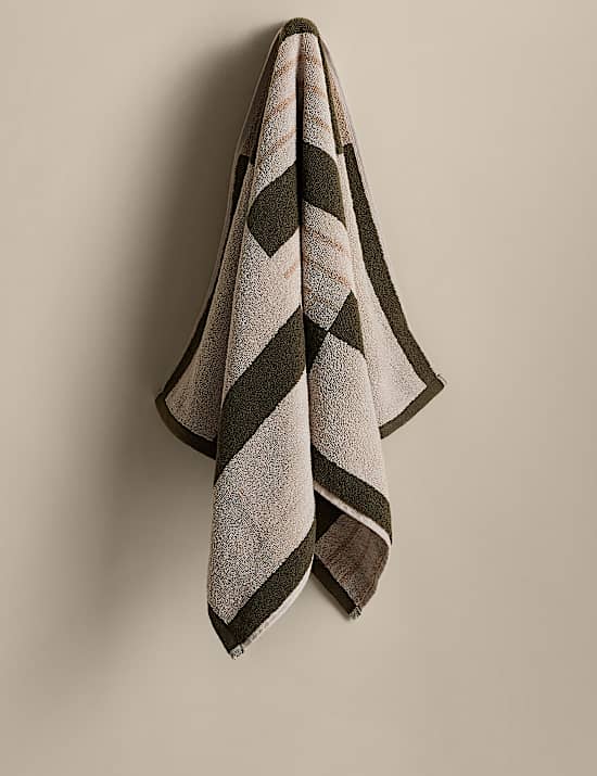Pure Cotton Block Striped Towel