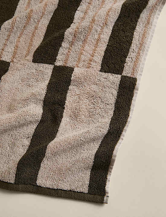 Pure Cotton Block Striped Towel