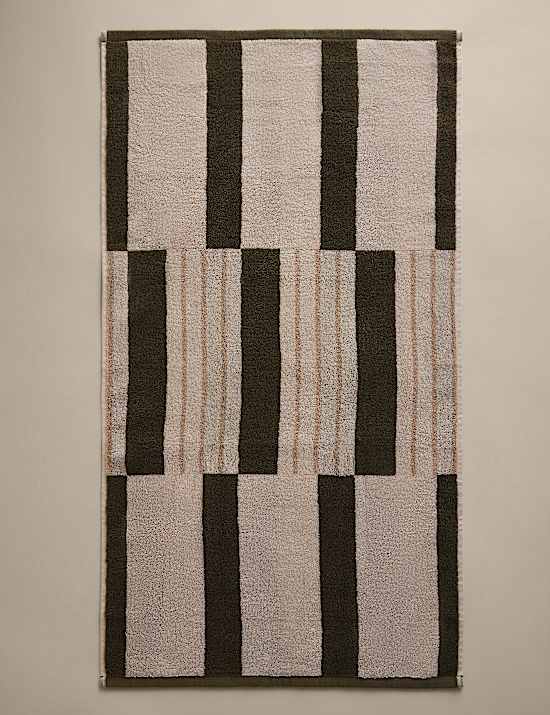 Pure Cotton Block Striped Towel