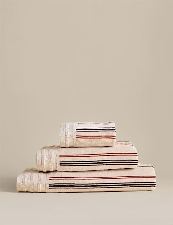 Pure Cotton Striped Velour Towel