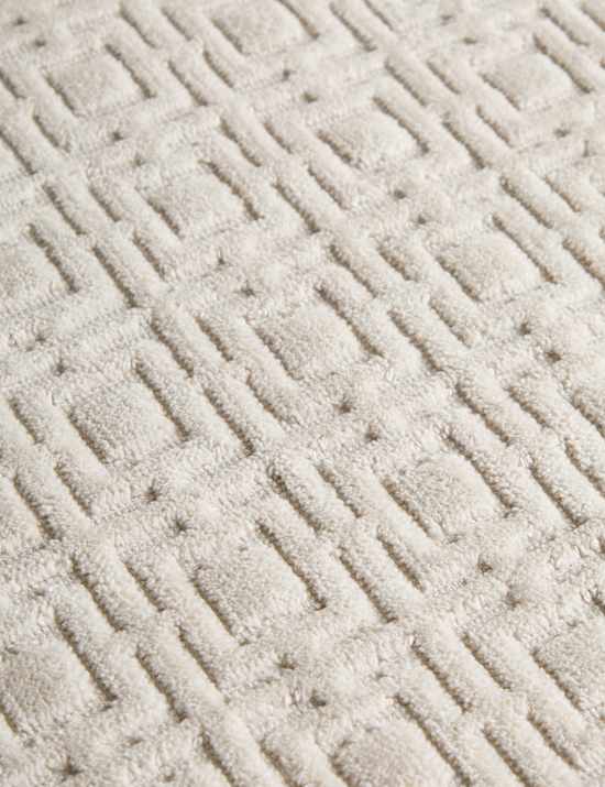 Pure Cotton Velour Geometric Bath Mat