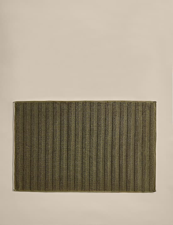 Pure Cotton Contrast Trim Bathmat