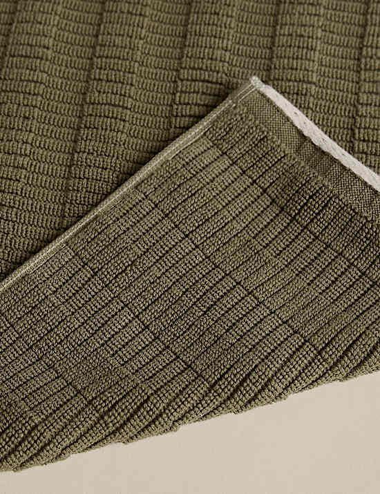 Pure Cotton Contrast Trim Bathmat